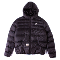 Seventy Seven Black Hooded Puffer Jacket