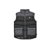 Seventyseven Dark Charcoal & Black Trapper Gilet
