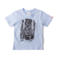 SeventySeven Light Blue "Boom Box Bear" KIDS T-Shirt