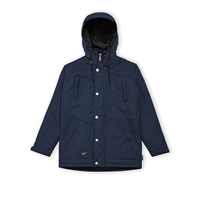Seventyseven Navy Hooded Parka Jacket