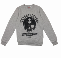 Seventyseven Pirate Radio Grey Marl Sweatshirt