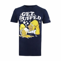 Simpsons Navy "Get Duffed" Mens T-shirt