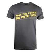 Star Wars Force Slogan Charcoal T-Shirt