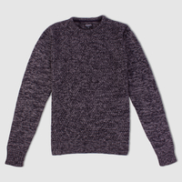 The Fresh Brand Black Mottled Basket Weave Jumper