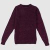 The Fresh Brand Wine Mottled Basket Weave Jumper