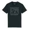 Threepoint Outdoors Black Outdoor Lines T-Shirt