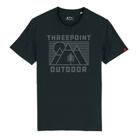 Threepoint Outdoors Black Outdoor Lines T-Shirt