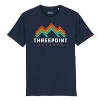 Threepoint Outdoors French Navy Retro Logo T-Shirt