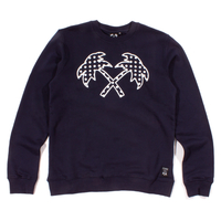 Trainer Spotter Navy Polka Palms Sweatshirt