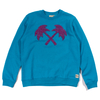 Trainer Spotter Turquoise Palm Applique Sweatshirt