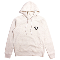 True Religion Oatmeal Quilted Raglan Hoodie