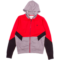 True Religion Red / Grey Block Hoodie