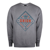 Union State Grey Heather "Logo" Mens Crew Sweatshirt
