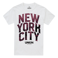 Union State White "New York City" Mens T-shirt