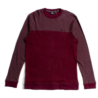 Vans Maroon Ribbed Long Sleeve T-Shirt