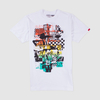 Vans White Off The Wall Check Paint Print T-Shirt