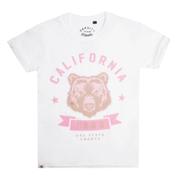 Varsity California Bear Girls White T-shirt