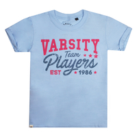 Varsity Est 1986 Light Blue Girls T-shirt