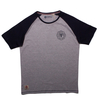 Varsity "Sports Academy" Mens Navy/Grey Raglan T-shirt