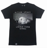 Wemoto Action Black Printed T-Shirt