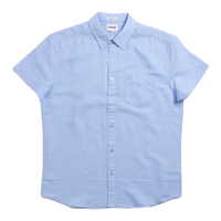 Wrangler Cerulean Blue One Pocket Short Sleeve Shirt