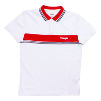 Wrangler White Colourblock Polo