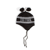 Zoo York Black PS1 Knitted Beanie Bobble Hat