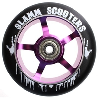110mm Essential Spoke Metal Core Scooter Wheel and Bearings - Purple