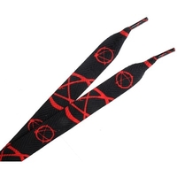 11601 Anarchy Black/Red Thick Laces