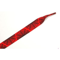 13506 Spider Web Red Thick Laces