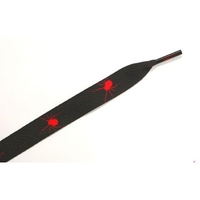 13511 Spider Black/Red Thick Laces