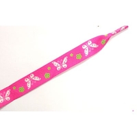 13517 New Butterfly Pink/White Thick Laces