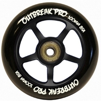 5 Spoke Anodised Metal Core Scooter Wheel and Bearings - Black