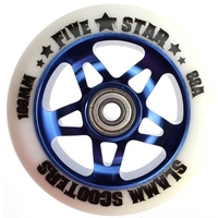 5 Star Alloy Core Scooter Wheel and Bearings - Blue
