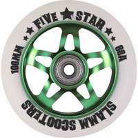 5 Star Alloy Core Scooter Wheel and Bearings - Green