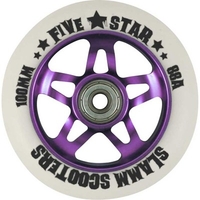 5 Star Alloy Core Scooter Wheel and Bearings - Purple