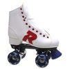 52 Star Vinyl White Kids Quad Roller Skates