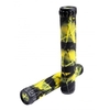 Addict x Eagle Swirls Grind 180mm Handlebar Grips With Bar Ends - Black/Yellow