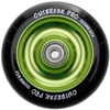 Anodised Metal Core Scooter Wheel and Bearings - Black/Slime Green