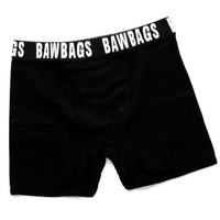 Bawbags Black Ribbed Boxer Shorts