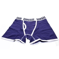 Bawbags Navy Blue Ribbed Boxer Shorts