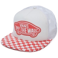 Beach Girl Trucker Cap - Spiced Coral Checkerboard V00H5LP39
