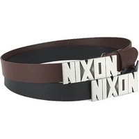 Block Buckle Leather Belt