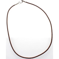 Brown Braided PVC Choker - 20in