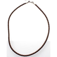 Brown Braided PVC Choker - 20in