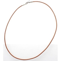 Brown Leather Choker - 18in