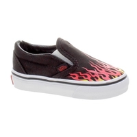 Classic Slip On (Red Hot) Black/High Risk Red Toddler Shoe