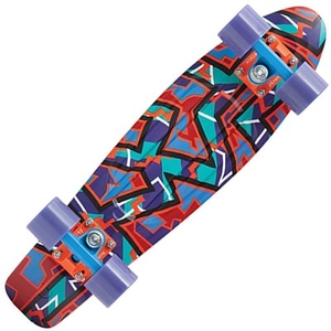 Complete 22inch Plastic Skateboard - Spike Orange