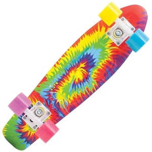 Complete 22inch Plastic Skateboard - Woodstock Tie-Dye