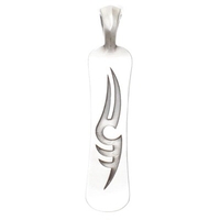 Corduroy Silver Matte Pendant
